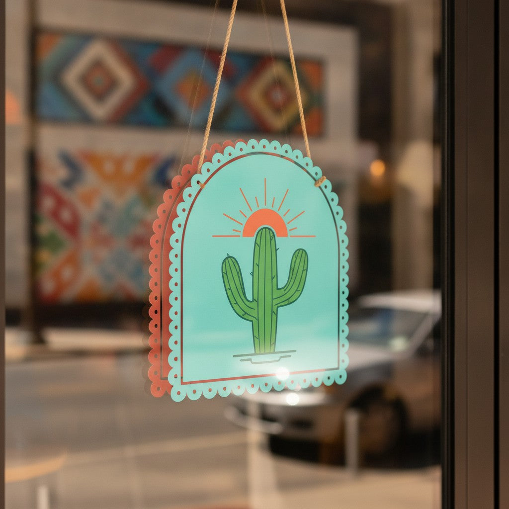 Abierto Cerrado Sign with Your Logo - Reversible Open Closed Sign