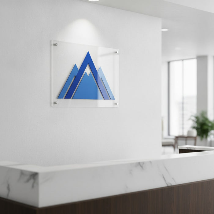 Acrylic Logo Sign - Custom Logo Wall Sign with Standoffs