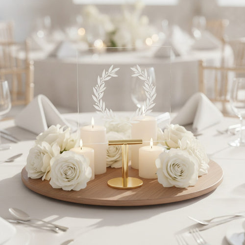 Acrylic Wedding Table Numbers with Stands, Gold, White or Black