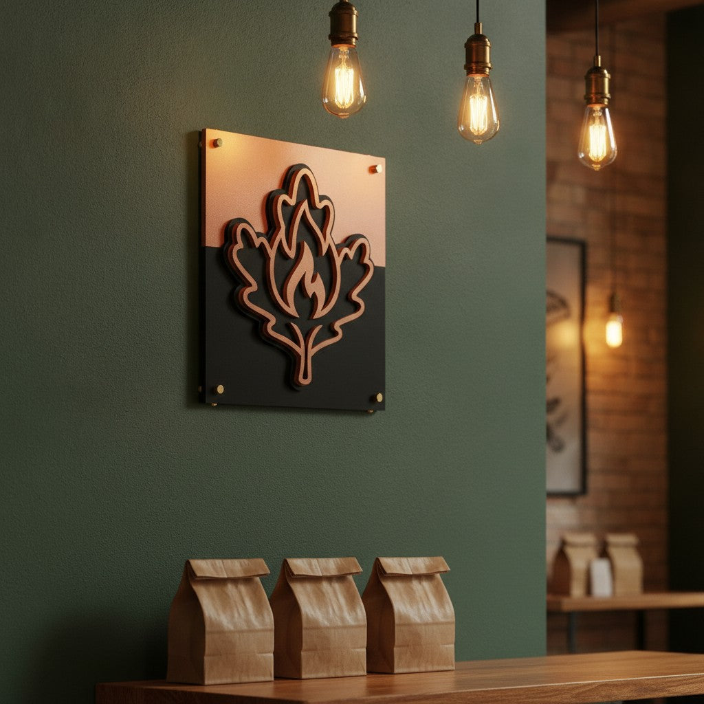 Order Here & Pick Up Signs for Restaurants - Custom Logo Wall Signs