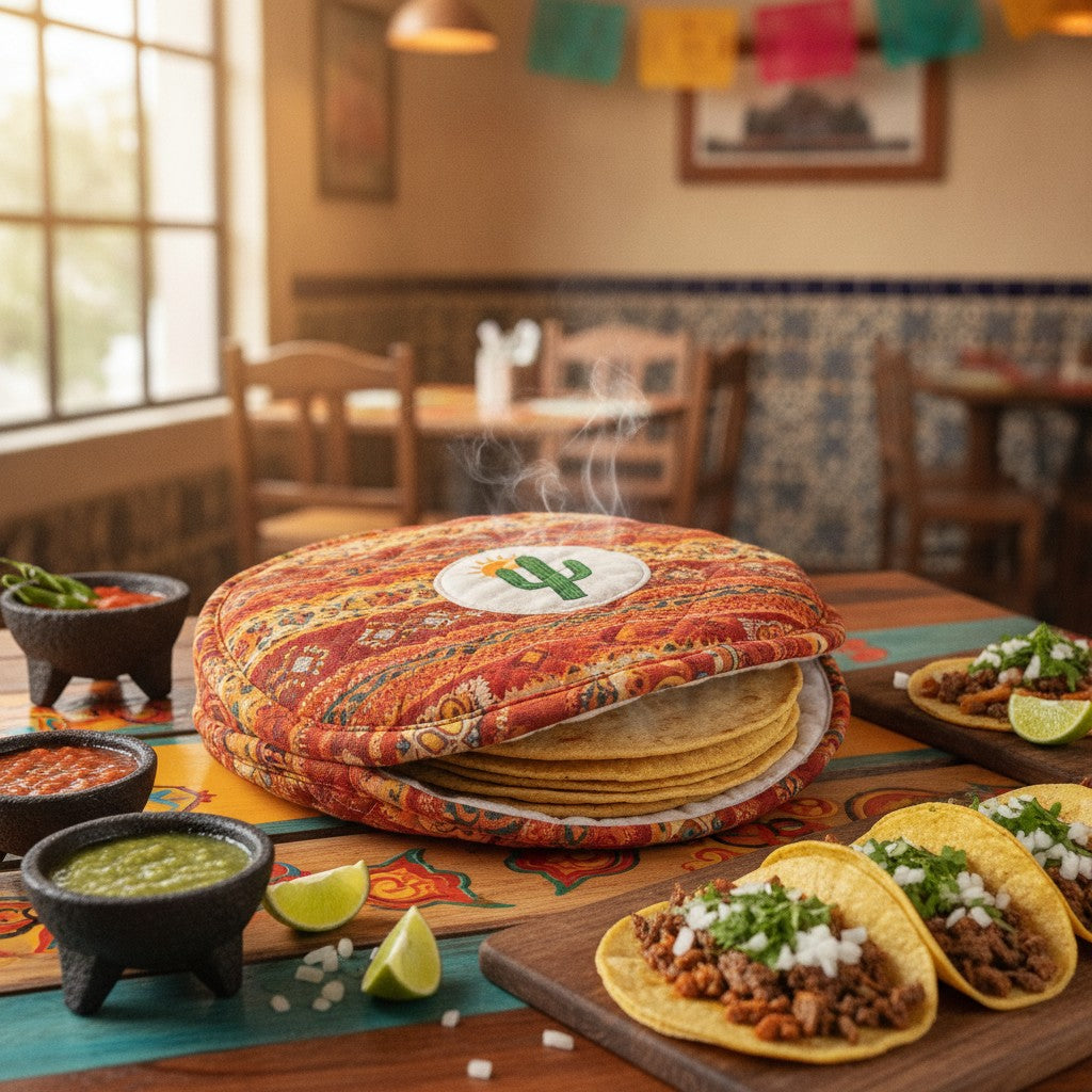 Custom Tortilla Warmer Pouch with Logo - Cotton, Low Minimum