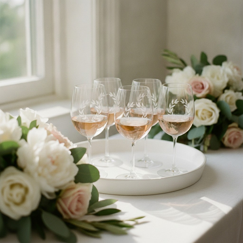 Custom Stemless Wine Glasses with Logo - Etched 15 oz