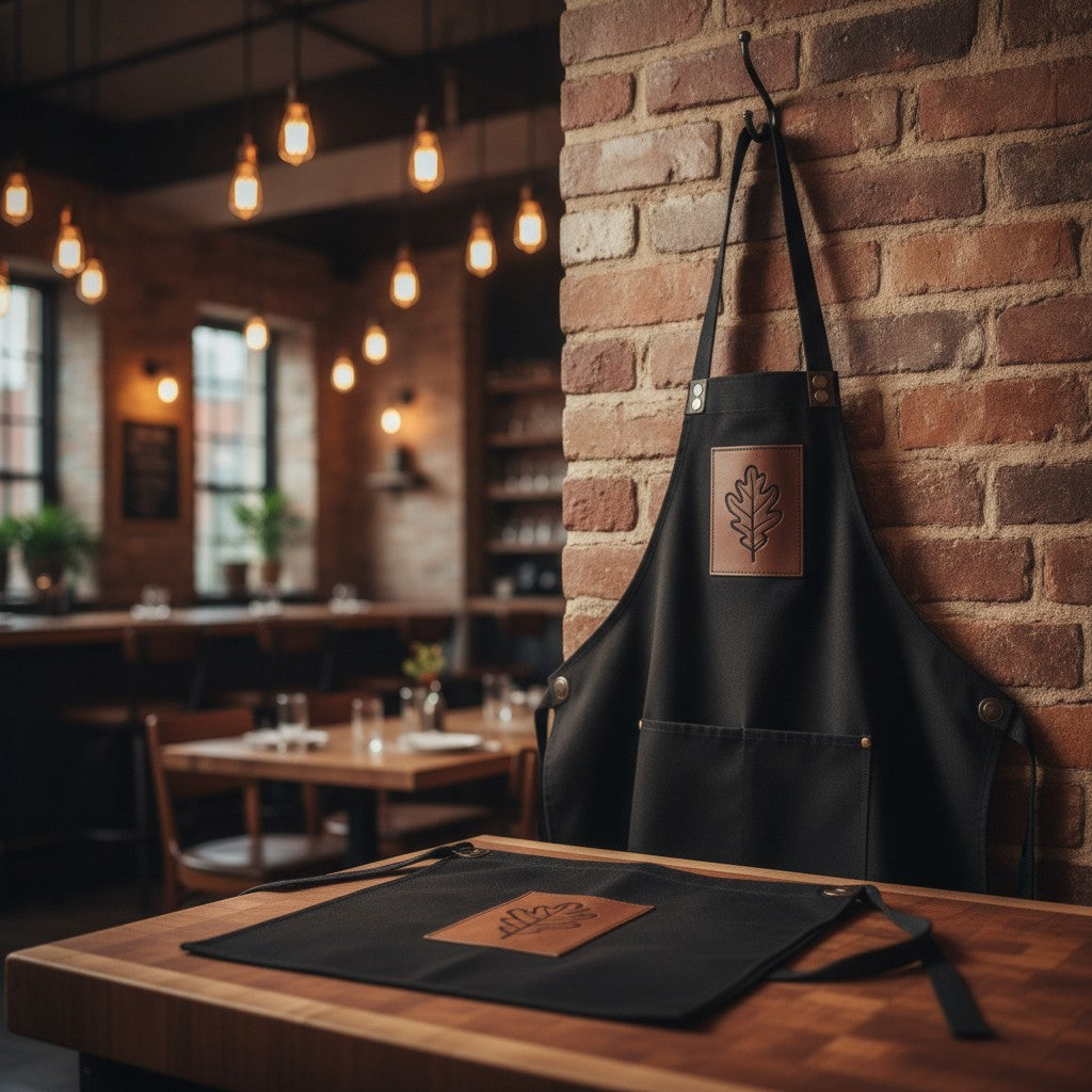 Custom Aprons with Logo - Canvas Bib & Waist Restaurant Aprons
