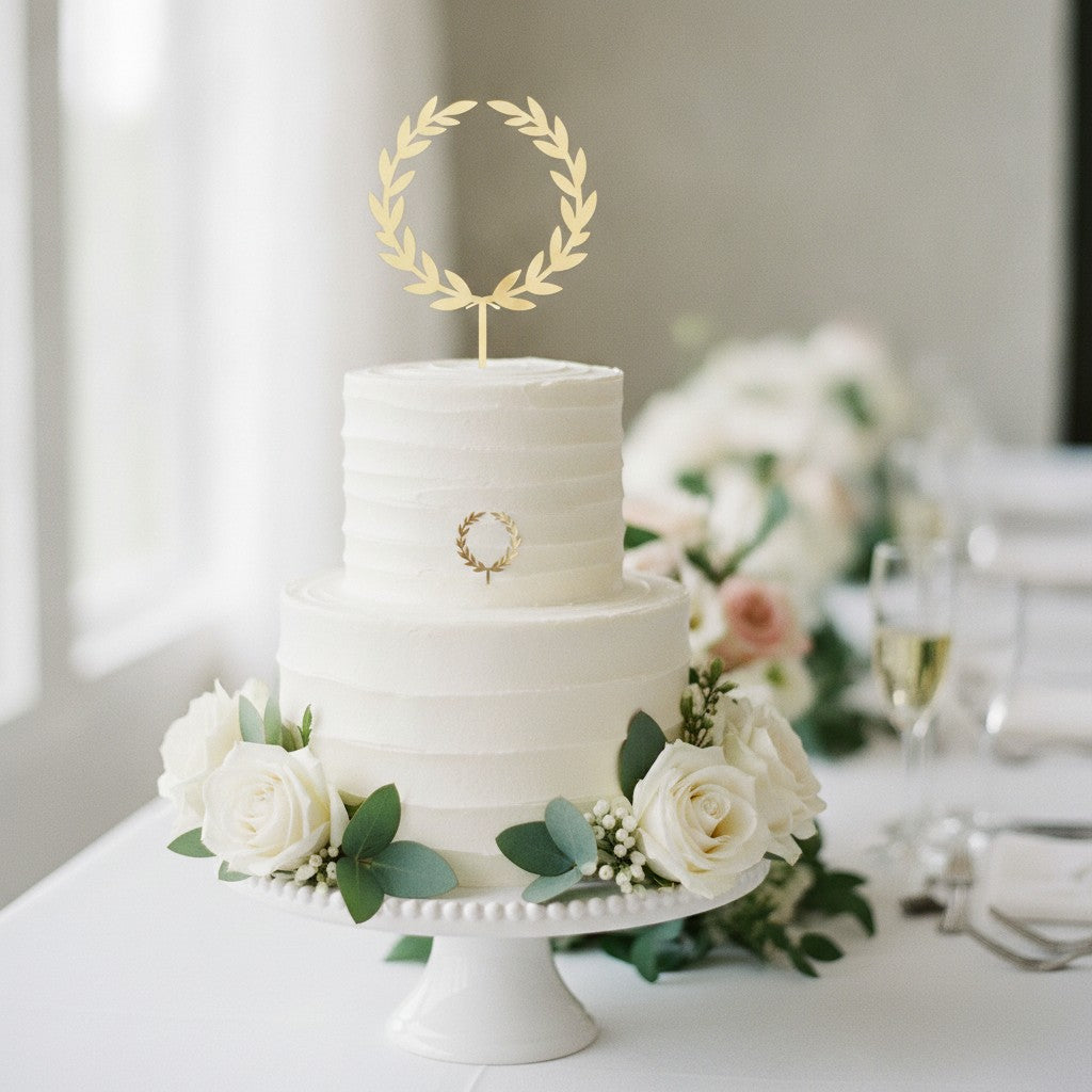Custom Wedding Cake Topper with Names, Mr & Mrs or Initials