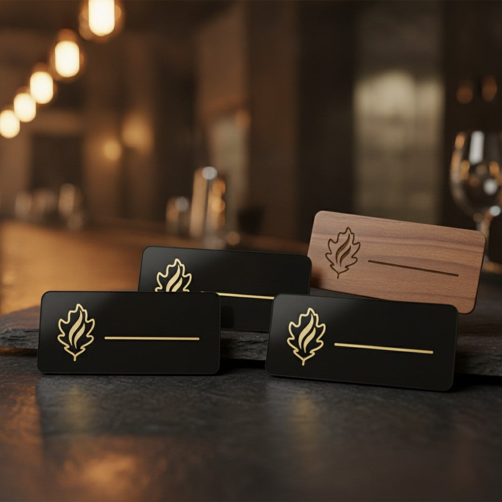 Custom Name Badges with Logo - Engraved Magnetic Name Tags
