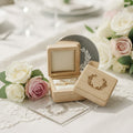 Engraved Wood Ring Box for Wedding Ceremony & Ring Bearer