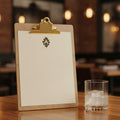 Wooden Clipboard Menus with Engraved Logo - Restaurant Menu Boards
