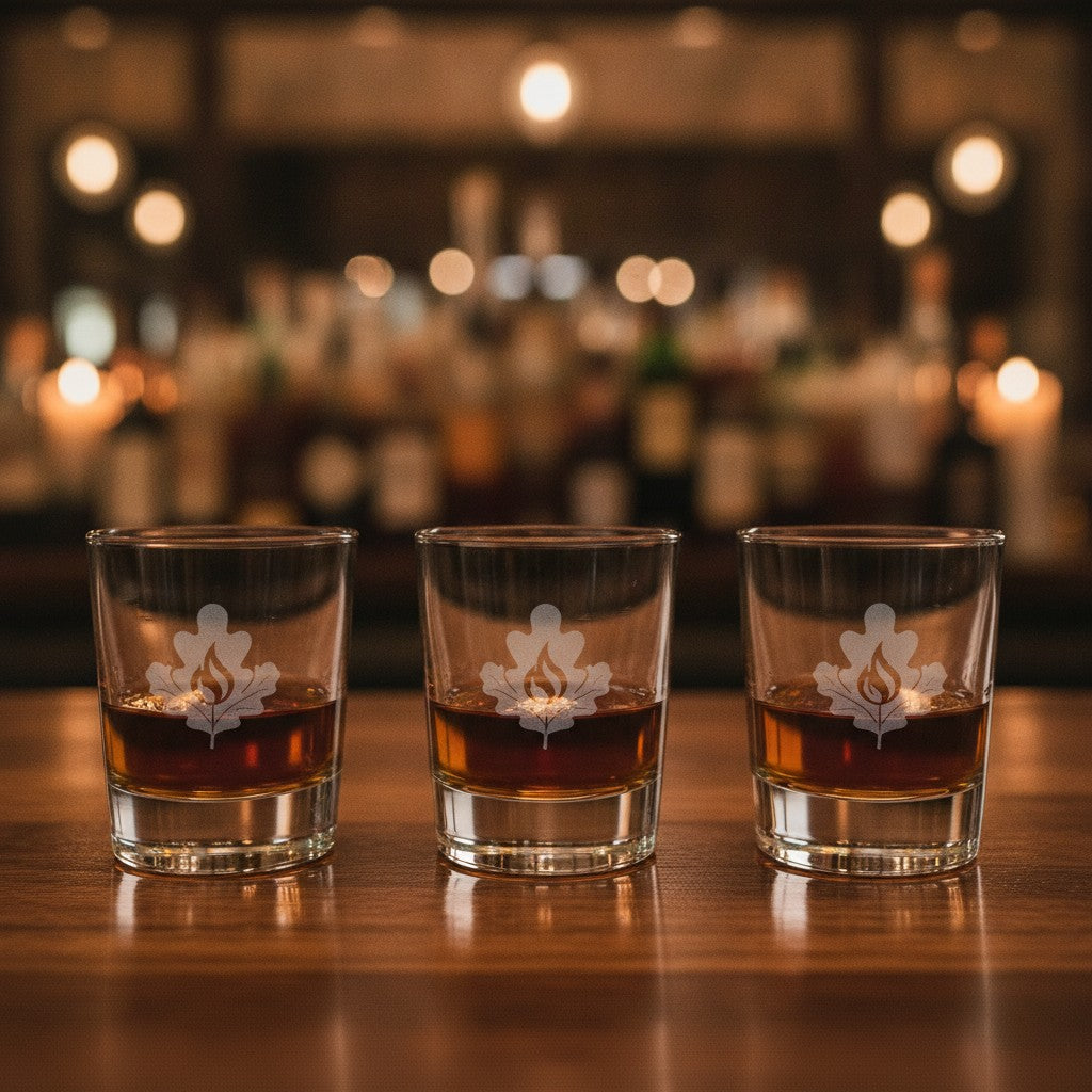 Custom Shot Glasses with Logo - Etched 2 oz, Bulk