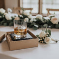 Groomsmen Whiskey Glasses & Coaster Gift Set, Engraved Names