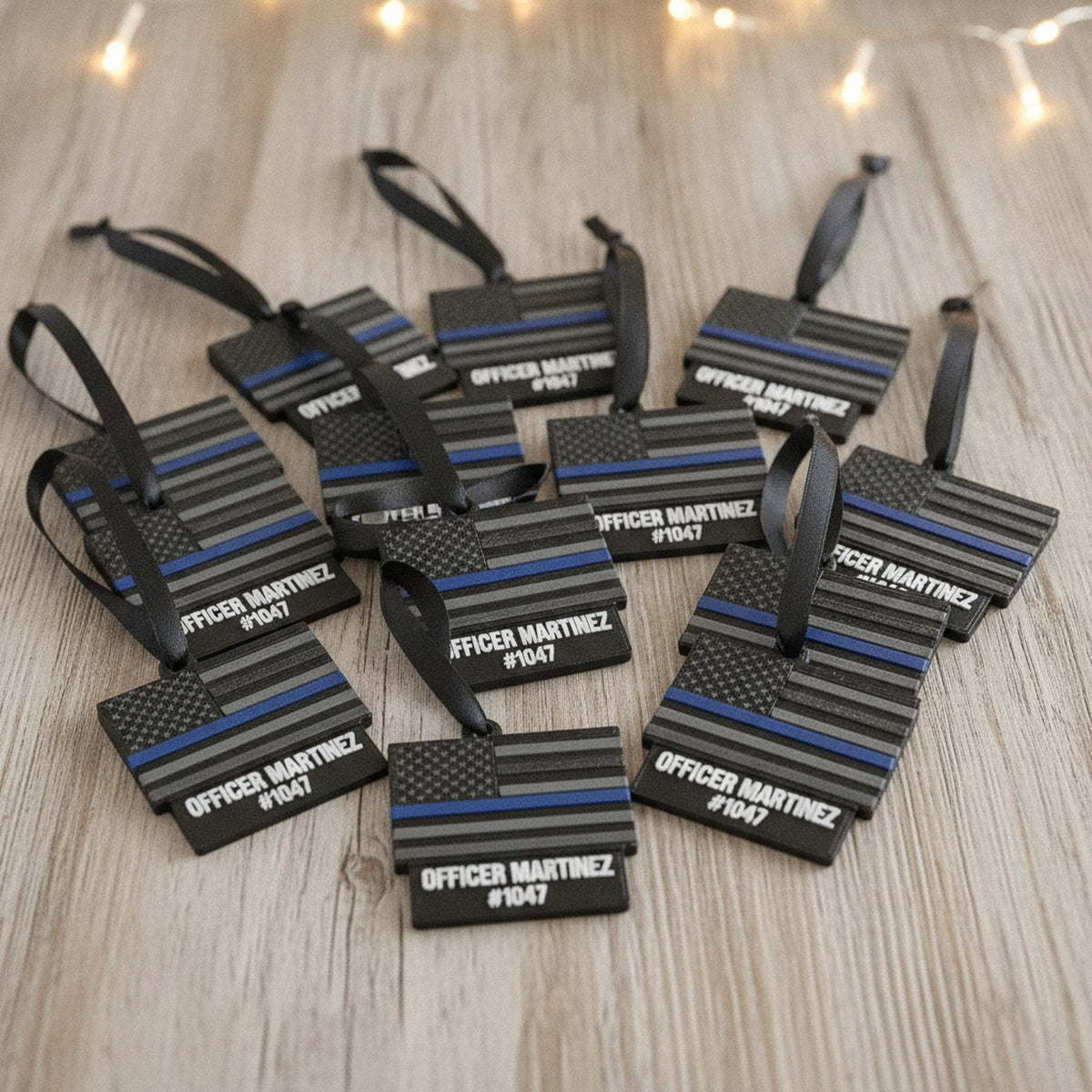 Thin Blue Line Ornament Personalized