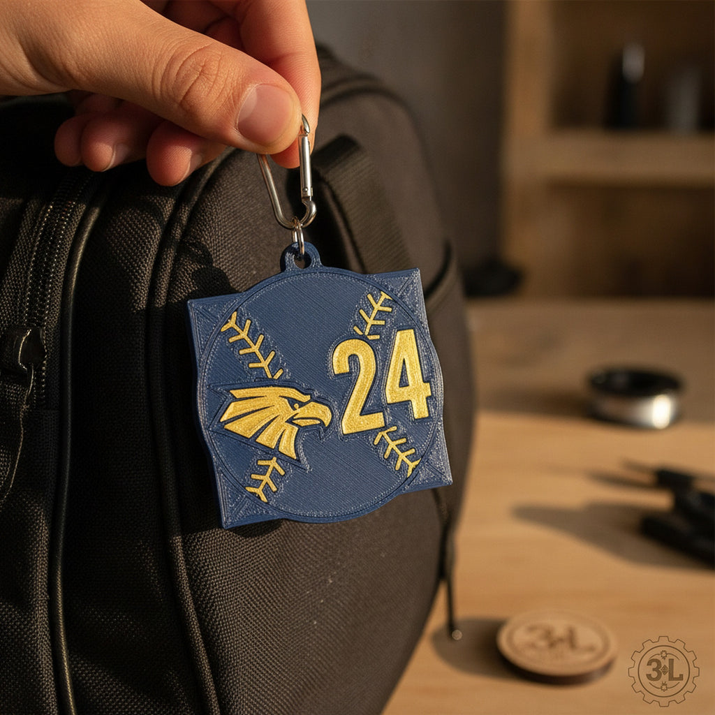 Custom Team Keychains Bulk with Player Name and Number