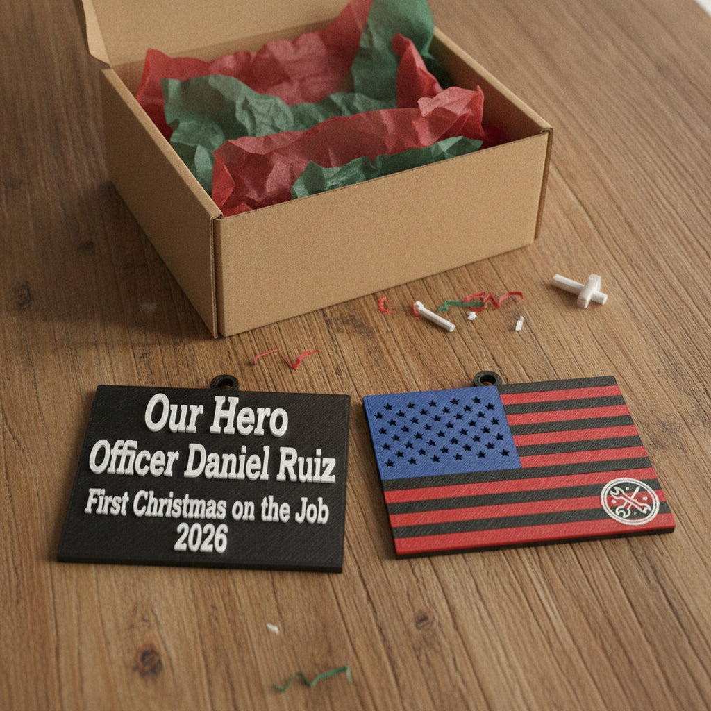 Thin Blue Line Ornament Personalized