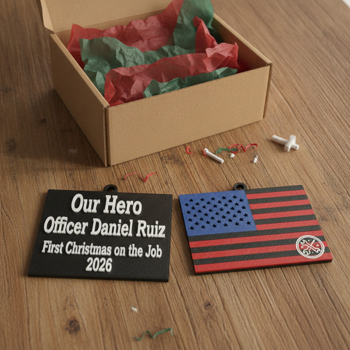 Thin Blue Line Ornament Personalized