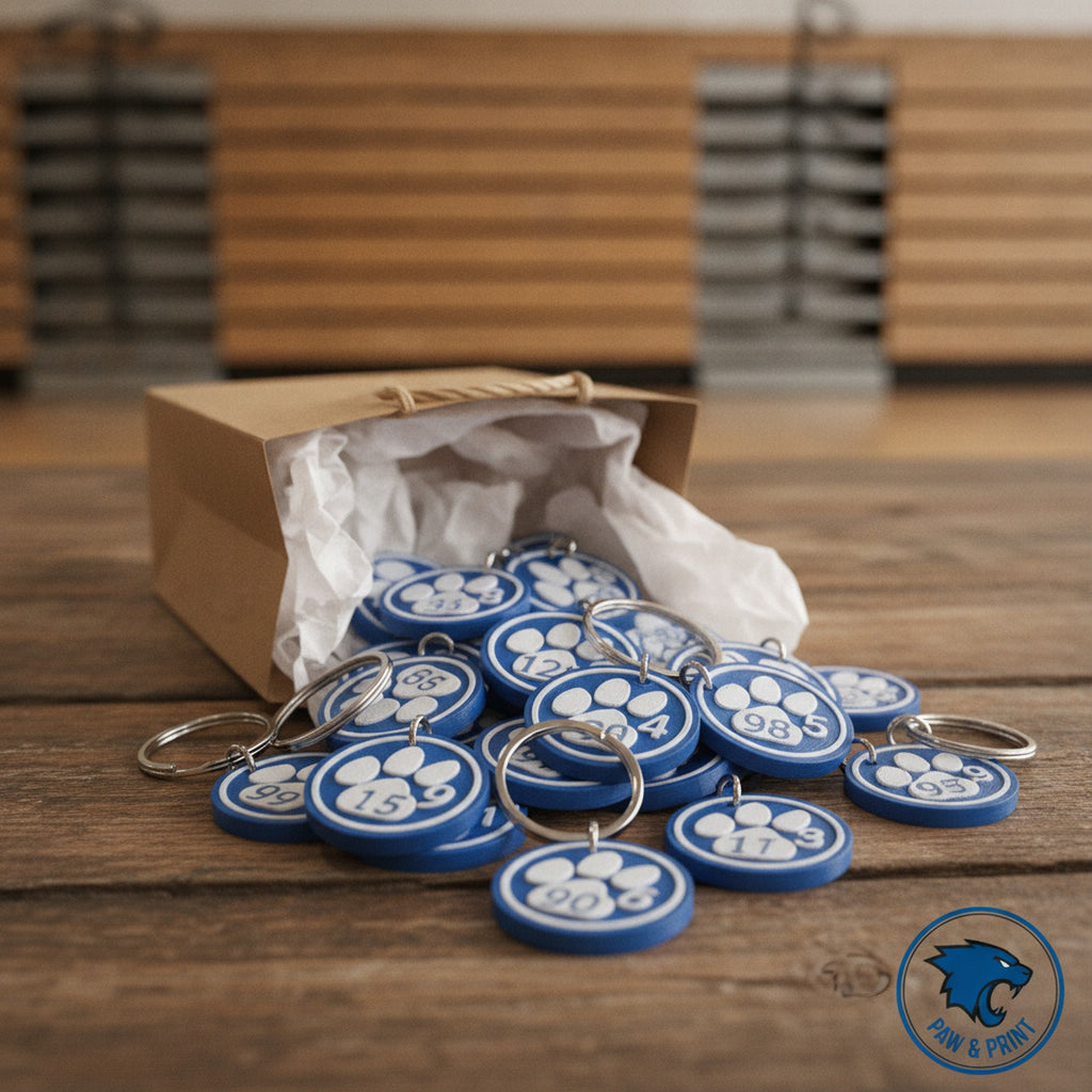 Custom Team Keychains Bulk with Player Name and Number