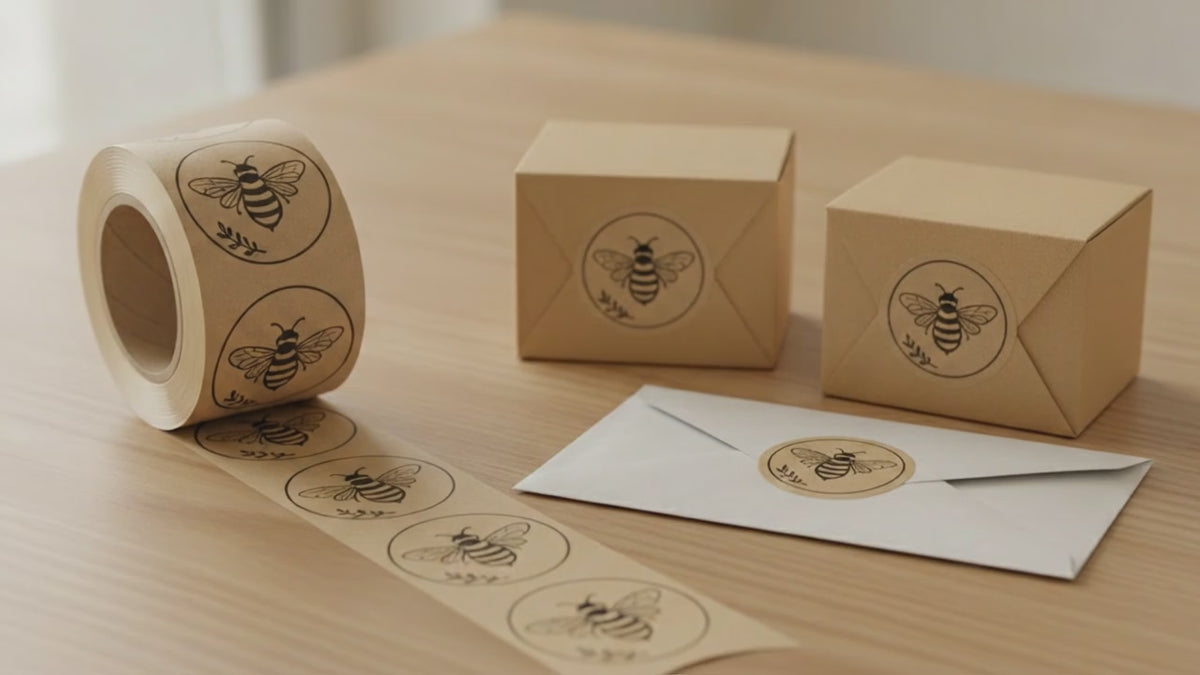 Custom logo sticker roll video