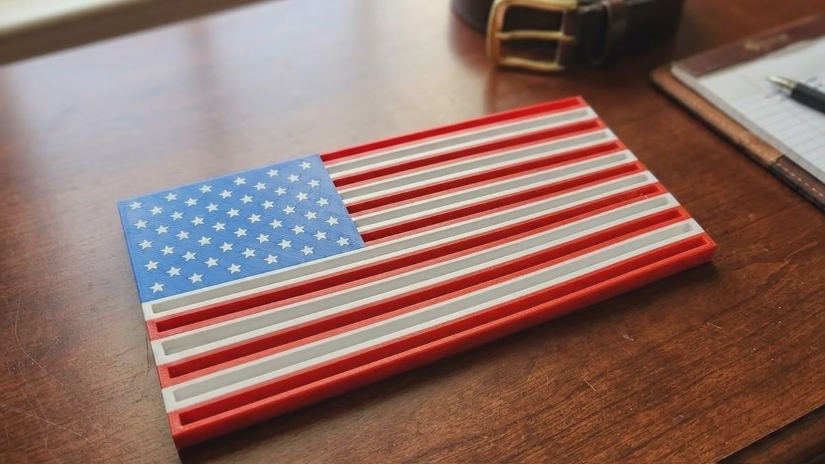 Thin Line Flag Challenge Coin Display video
