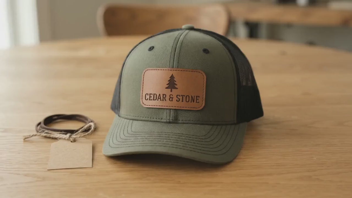 Custom Leather Patch Hats video 1