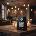 QR Code Table Tents with Logo - Custom Restaurant Table Signs