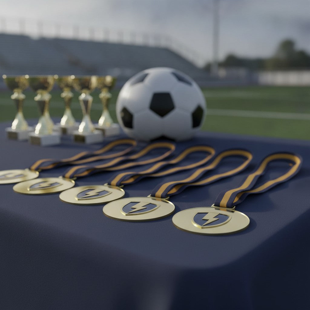 Custom Team Medals with Ribbon for Soccer, Baseball & More